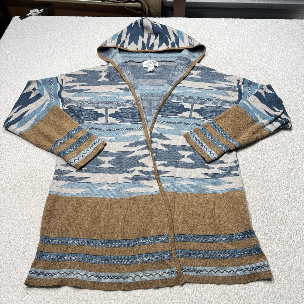Back In The Saddle Women's Cardigan Western Aztec Open Wrap Sweater Sz Large